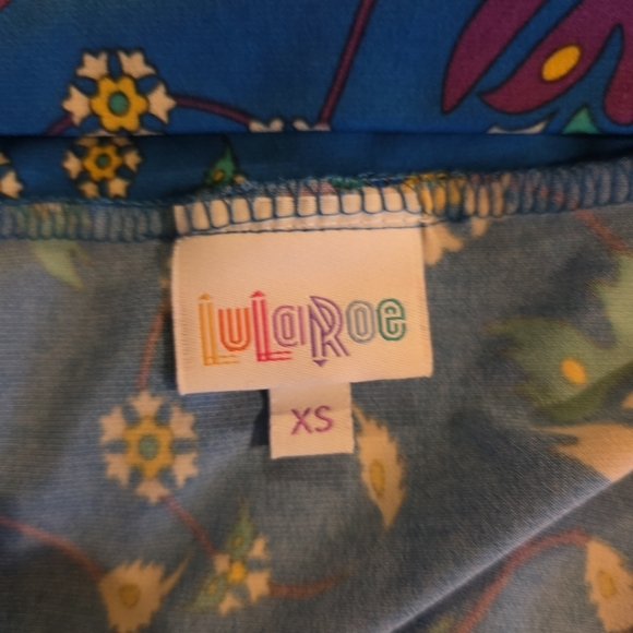 LULAROE BLUE FLORAL MAXI SKIRT, SIZE XS, NEW - Picture 8 of 8